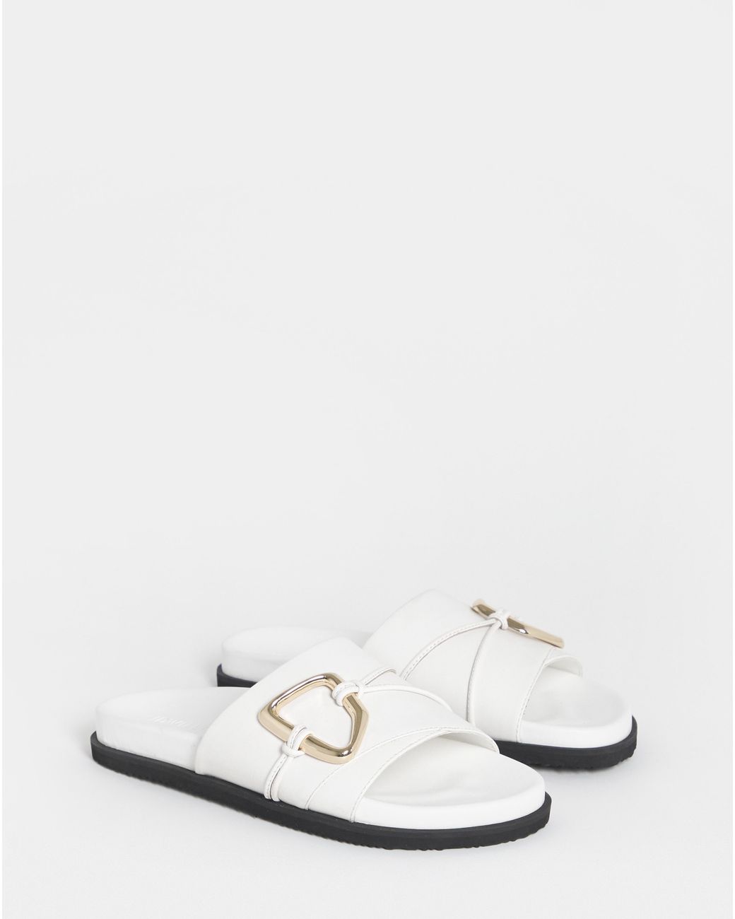 JD Williams Blue Oversized Trim Mule Sandal Ex Wide