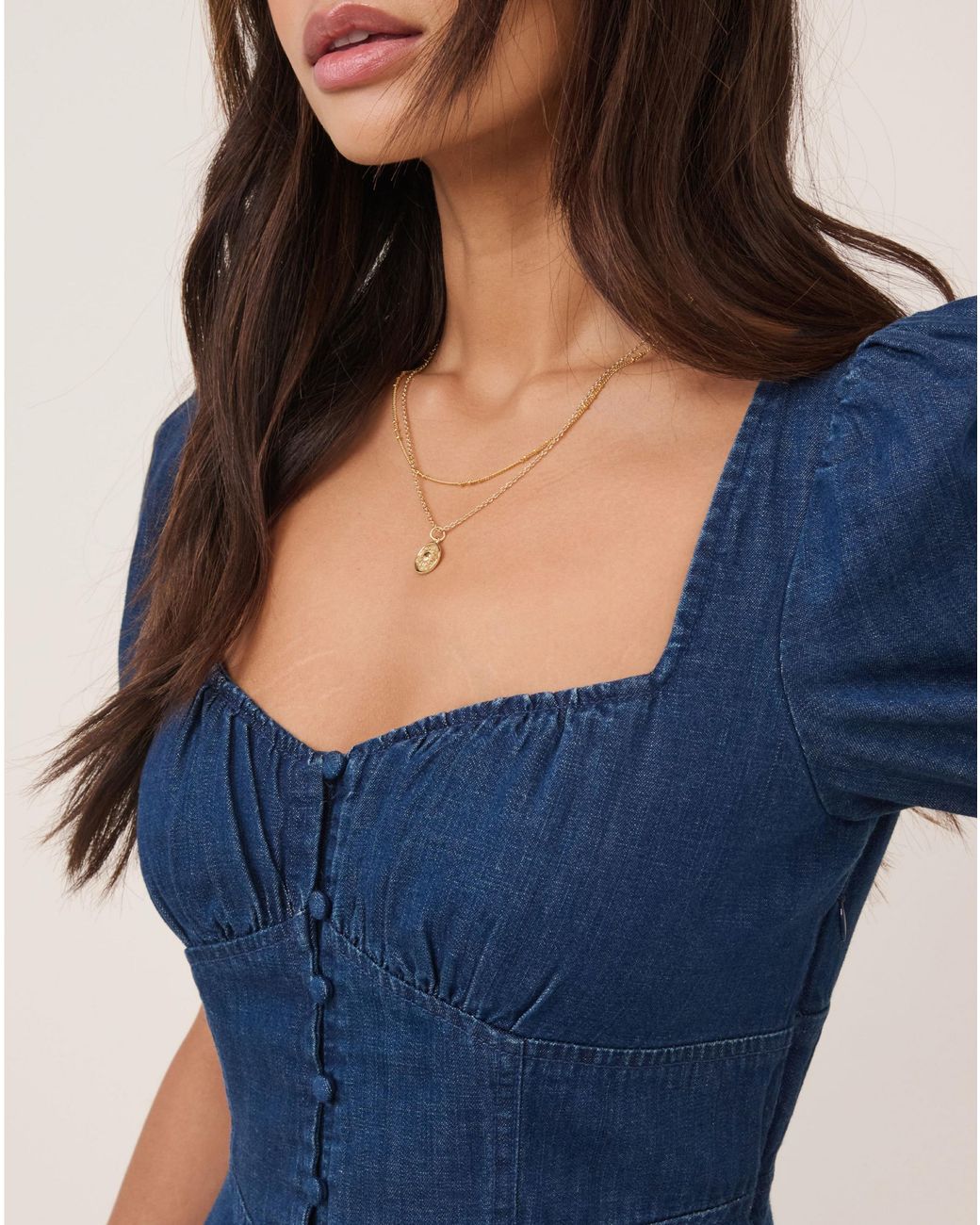 Nobody's Child Blue Tulla Mini Denim Dress