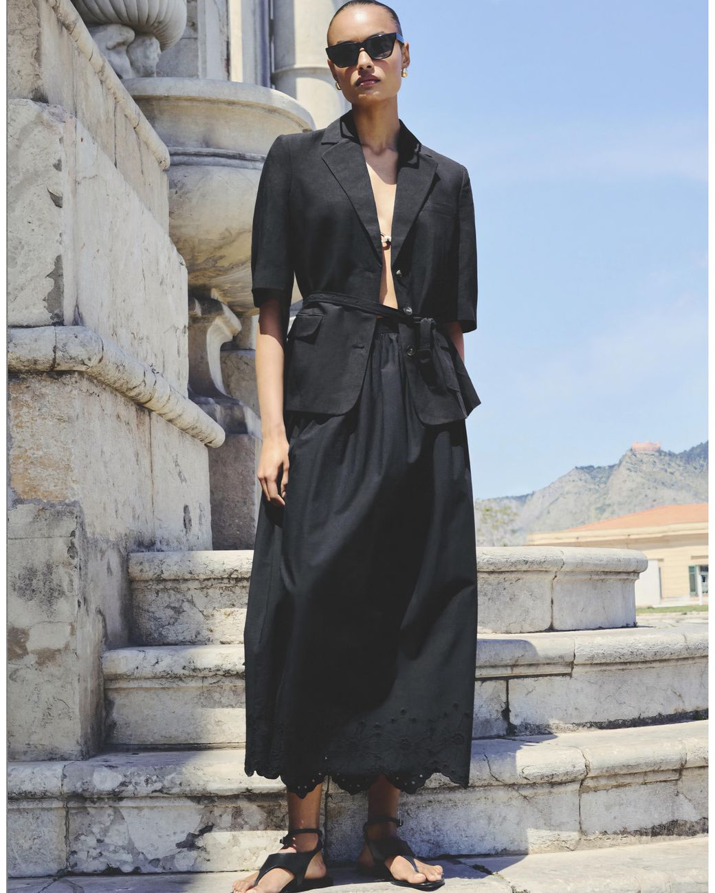 Mango Black Skirt Claus