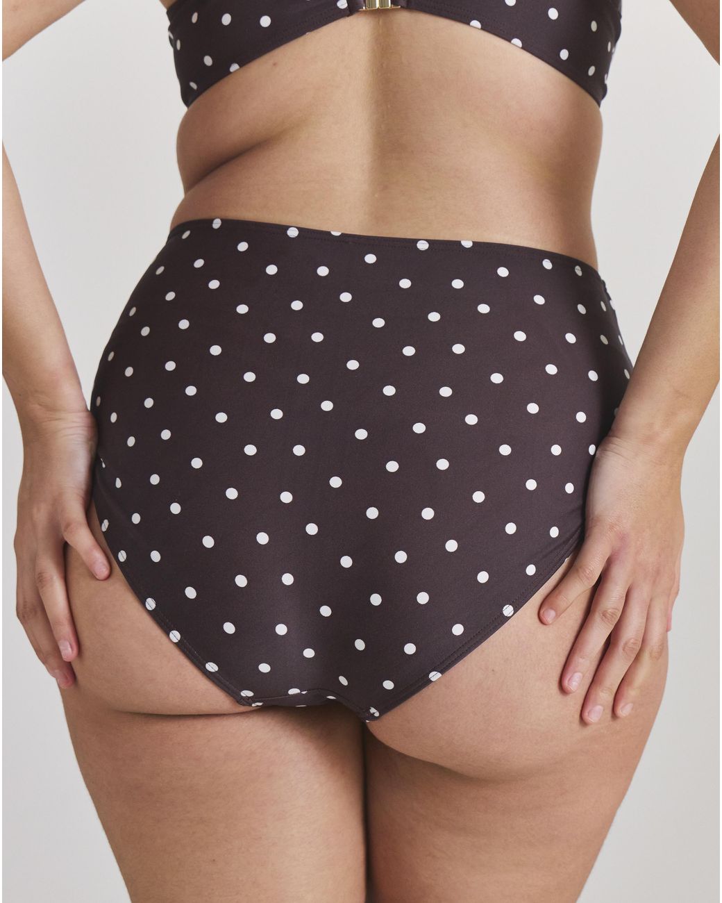 MAGISCULPT Gray High Waist Spot Print Bikini Bottoms