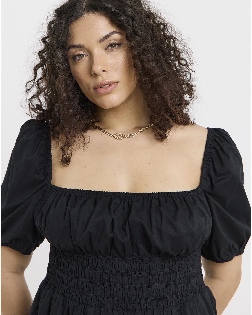 Simply Be Black Tommy Jeans Cotton Mini Dress
