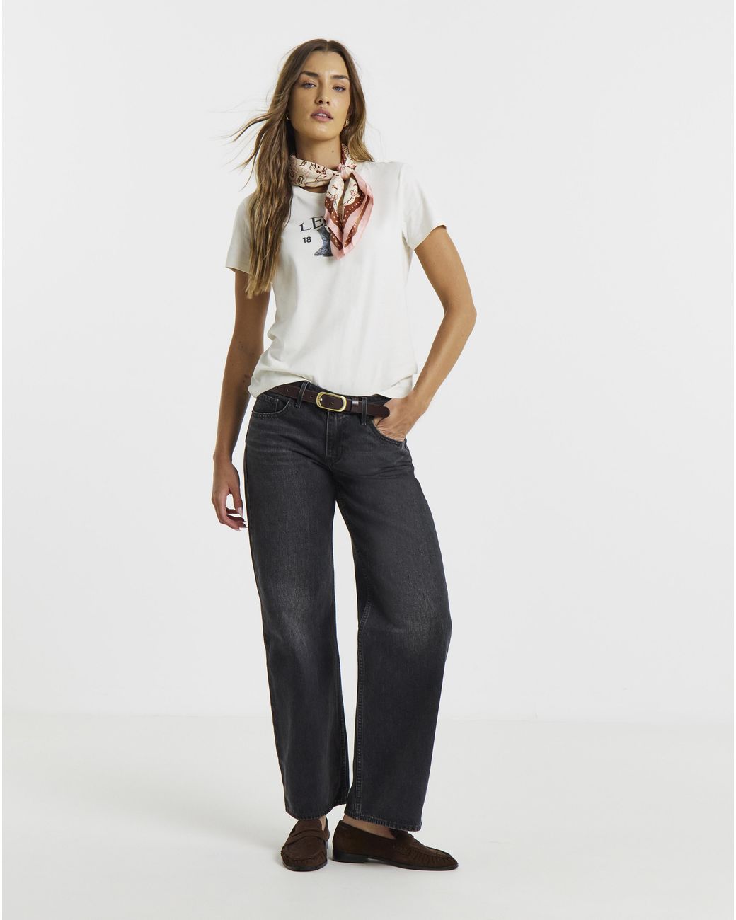 Levi's White The Perfect Tee Logo Graphic