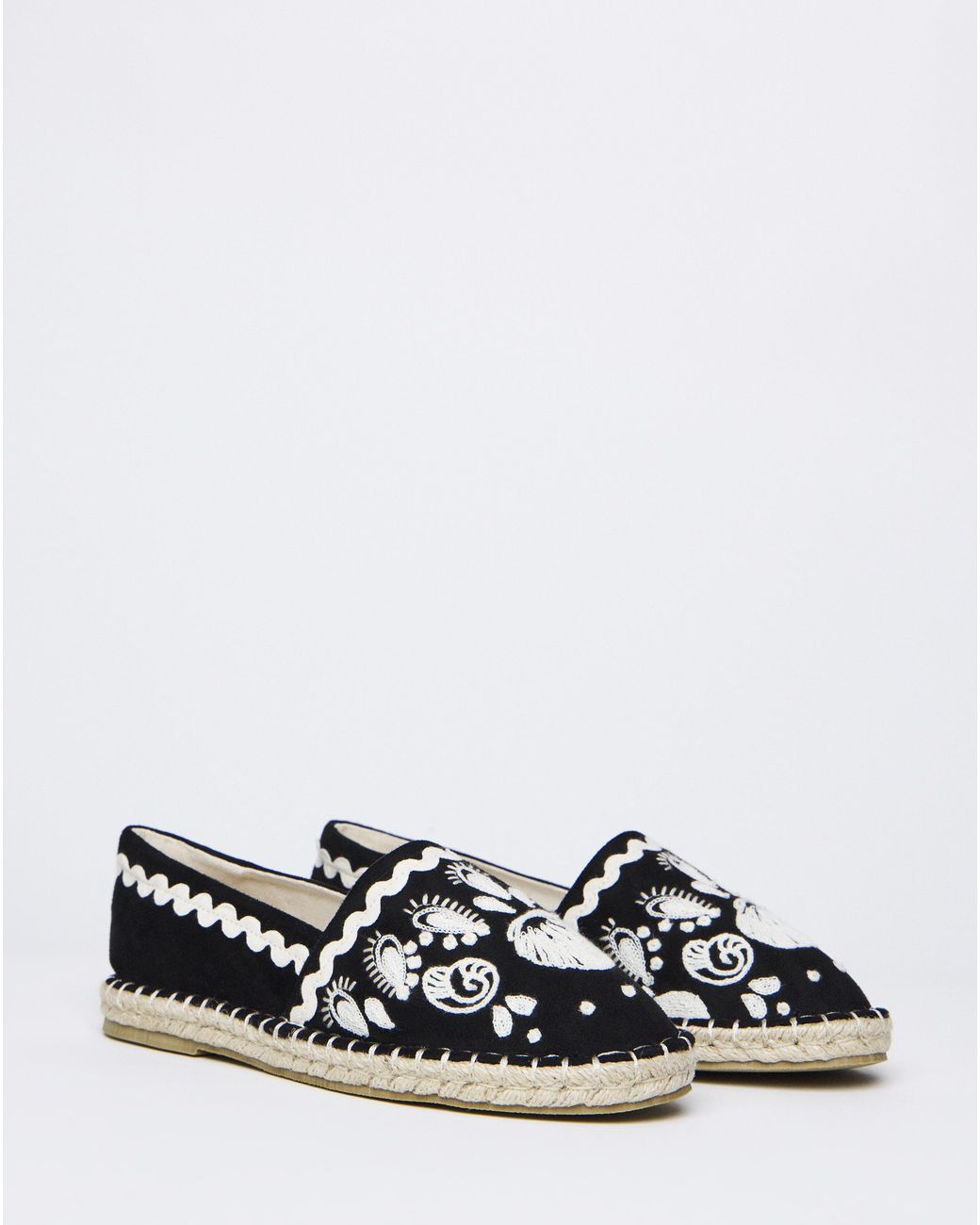 Simply Be White Textile Espadrille Shoe Ex Wide