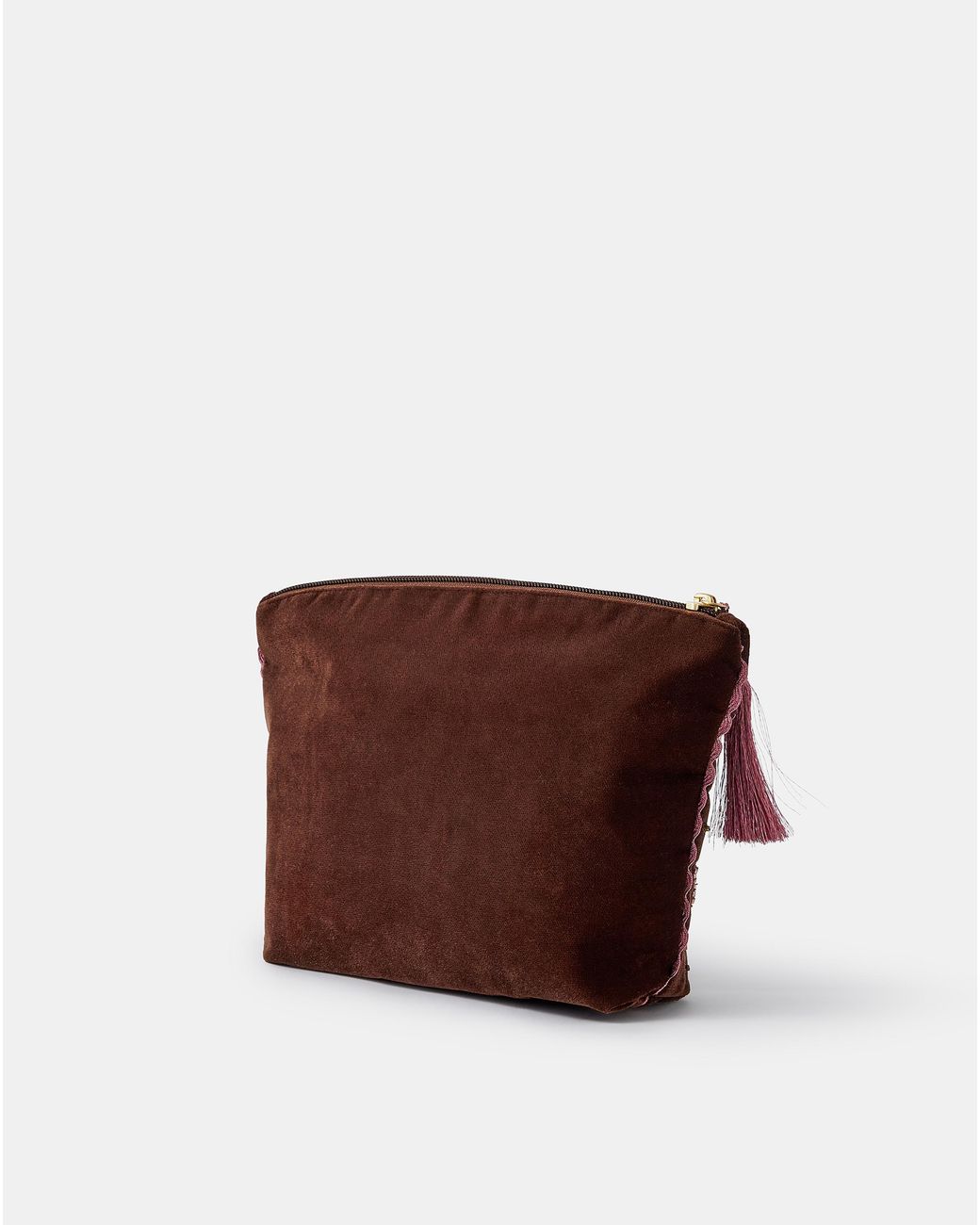 Accessorize Red Embellished Velvet Pouch