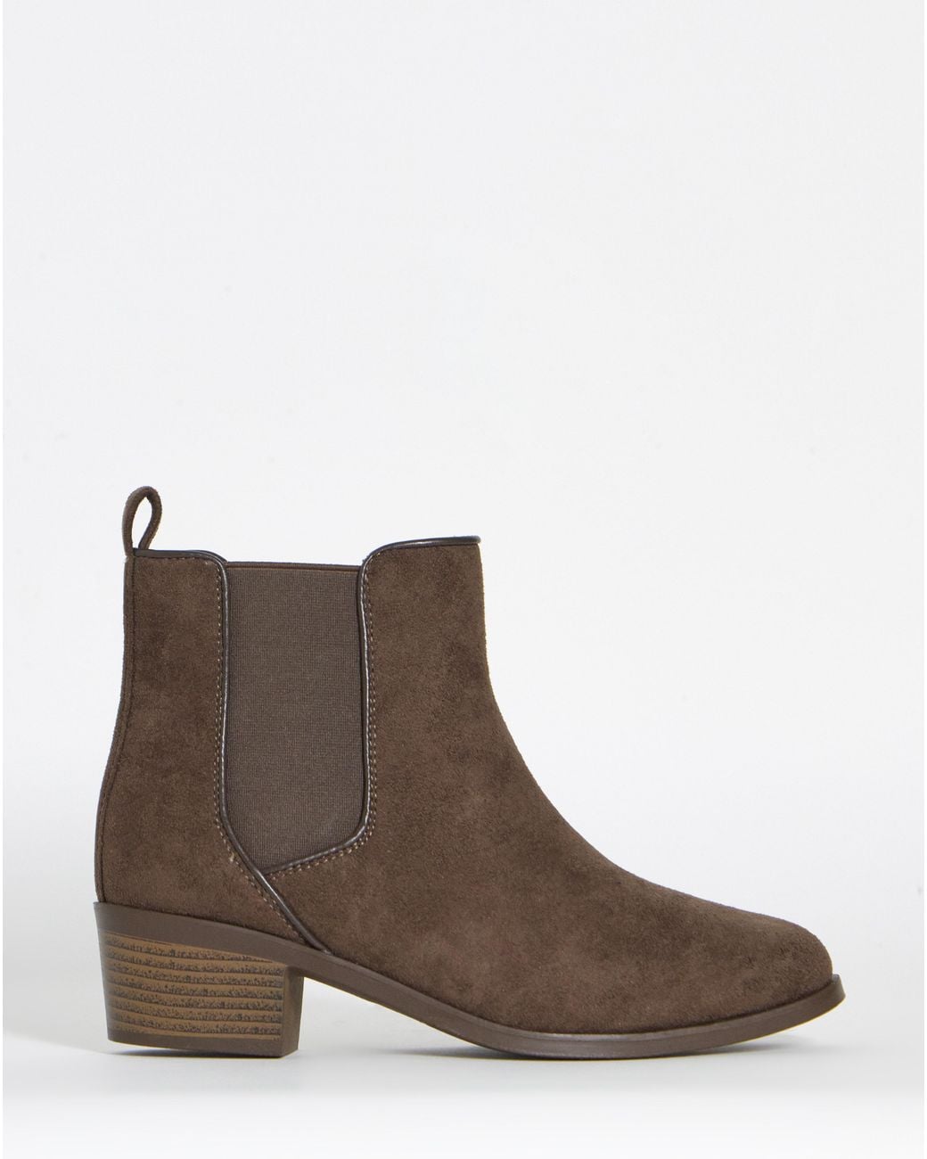 JD Williams Gray Chelsea Block Heel Ankle Boot Wide