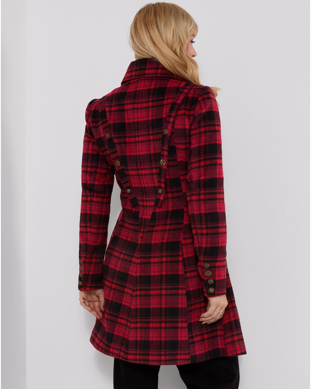 Joe Browns Red Autumn Days Check Coat