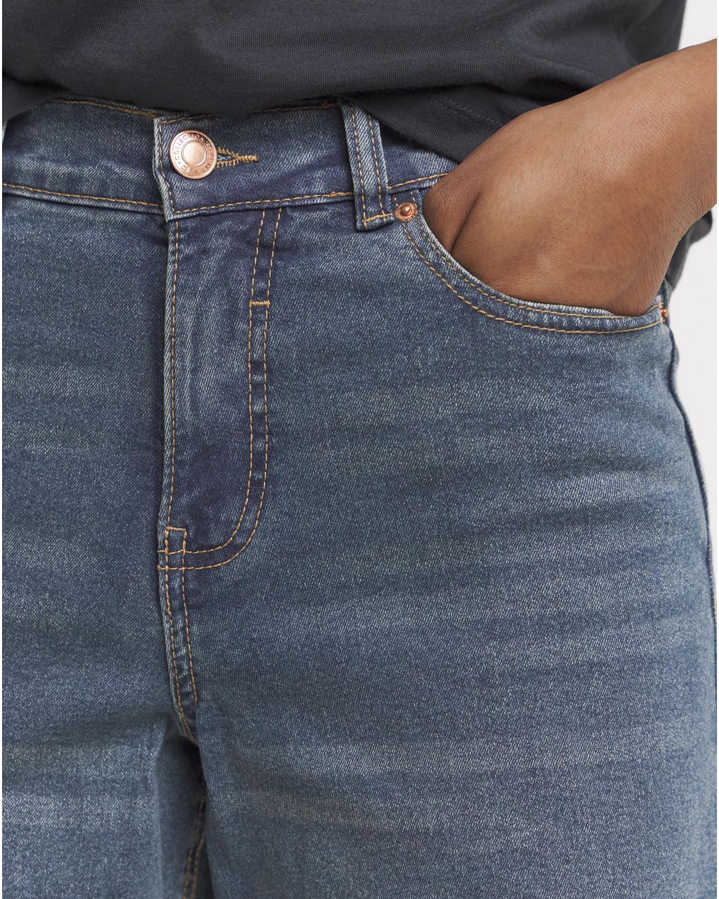 Simply Be Blue 24/7 Wide Leg Jeans