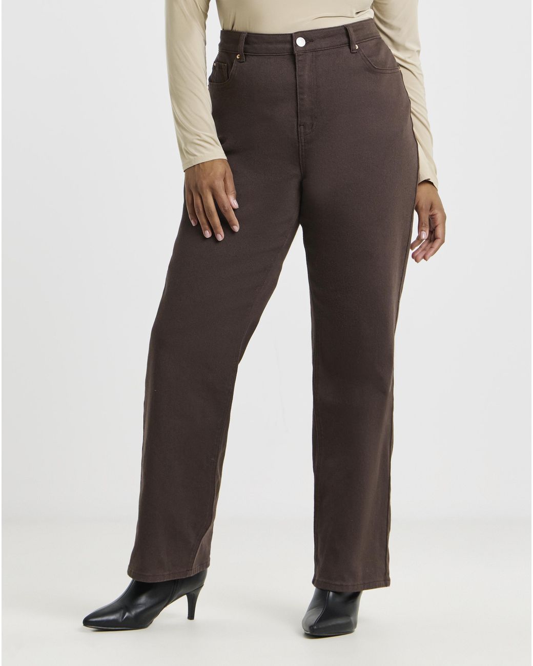 Simply Be Natural Straight Leg Jeans
