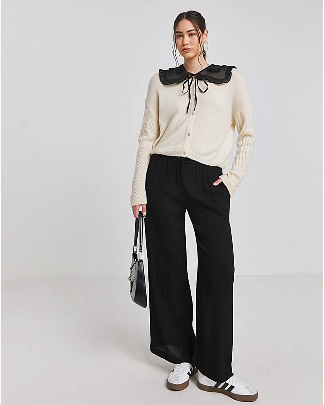 Simply Be White Cotton Frill Collar
