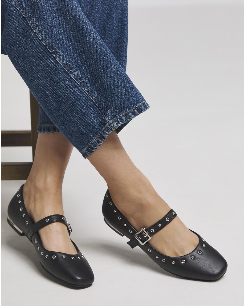 Simply Be Blue Embellished Mary Jane Shoes Ex Wide Fit