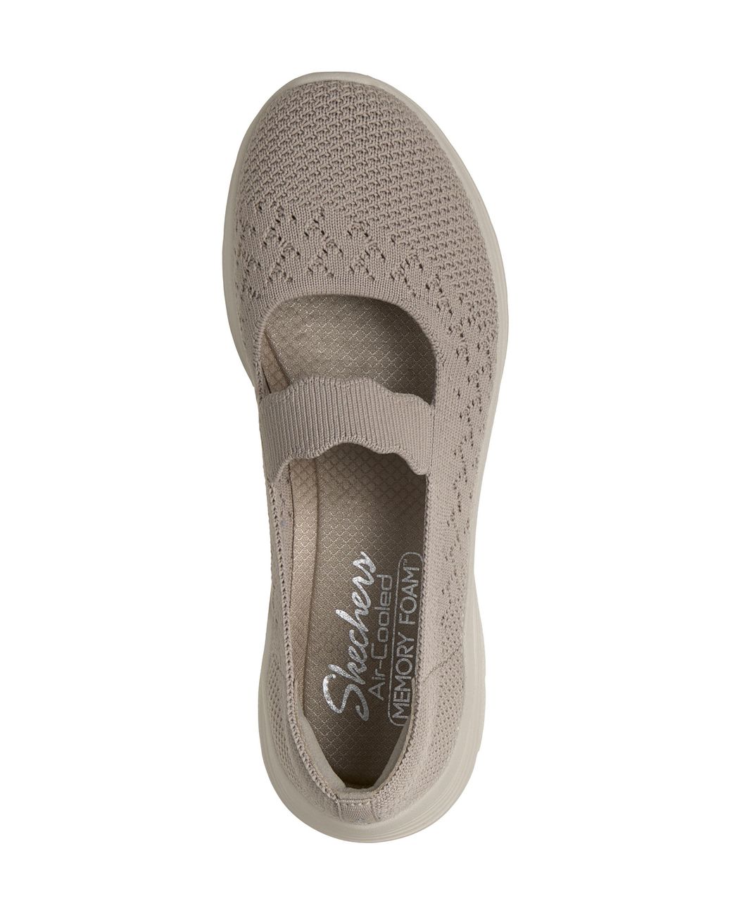 Skechers White Bedford Shoes D Fit