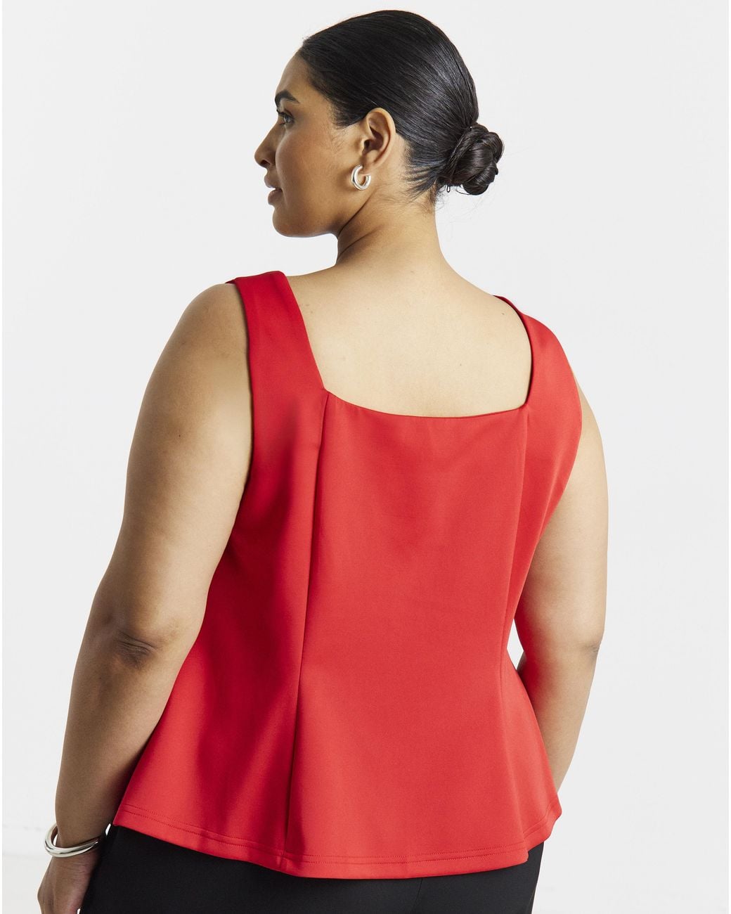 Simply Be Red Diamonte Button Waistcoat