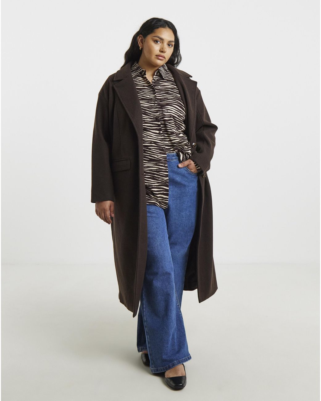 Simply Be Blue Viscose Shirt
