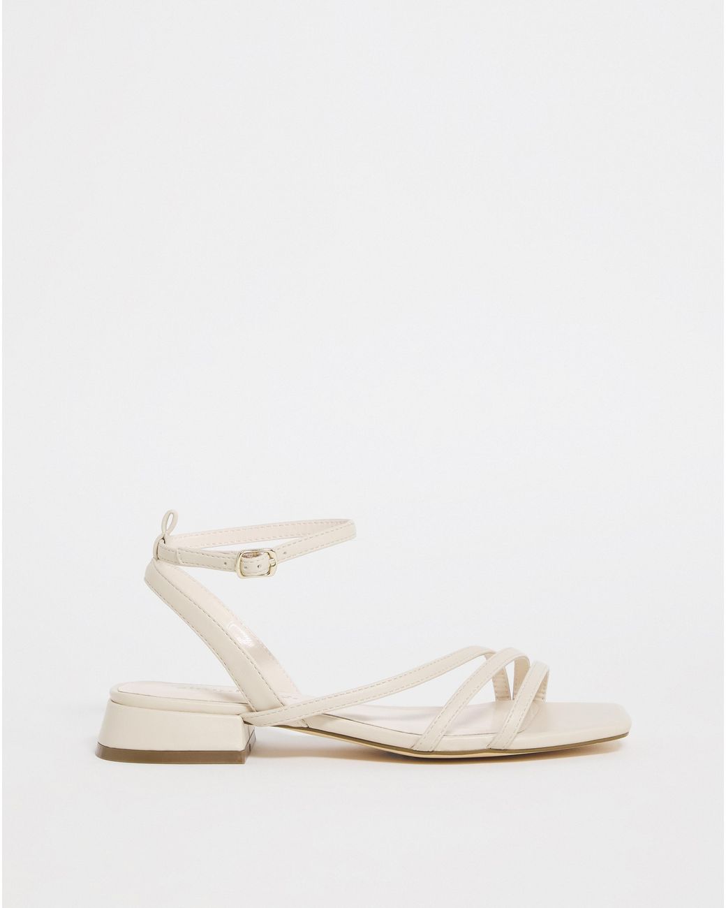 Simply Be Natural Strappy Flat Sandals Ex Wide