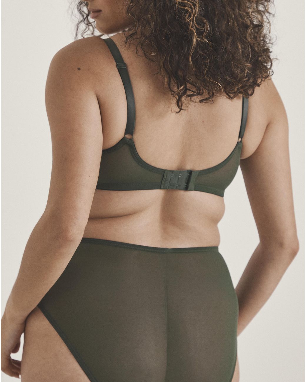 Pretty Secrets Green Lace Full Briefs