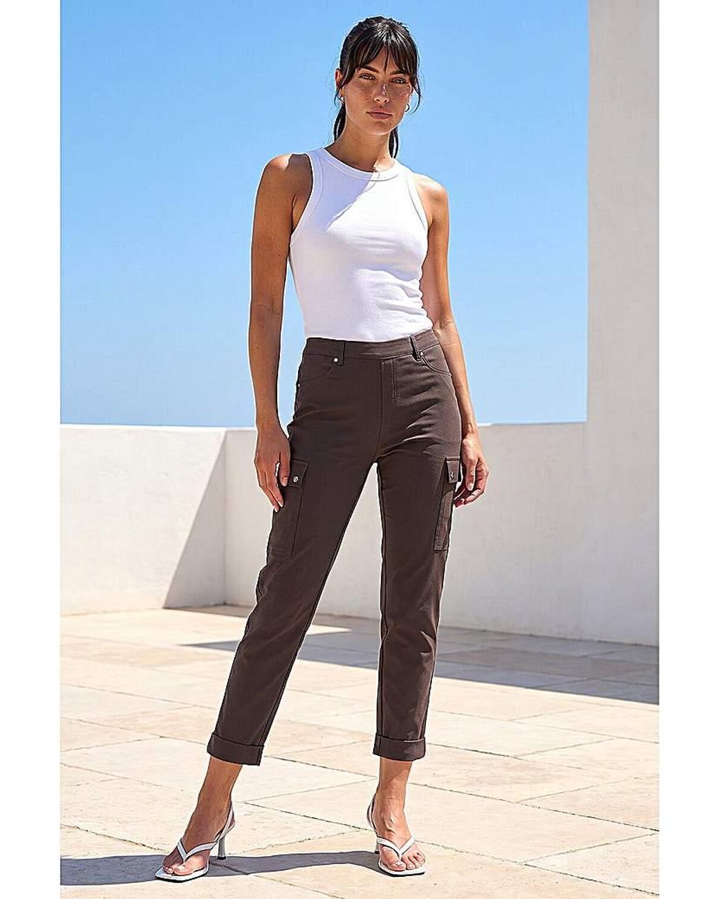 Roman Blue Roman Turn Up Stretch Cargo Trousers