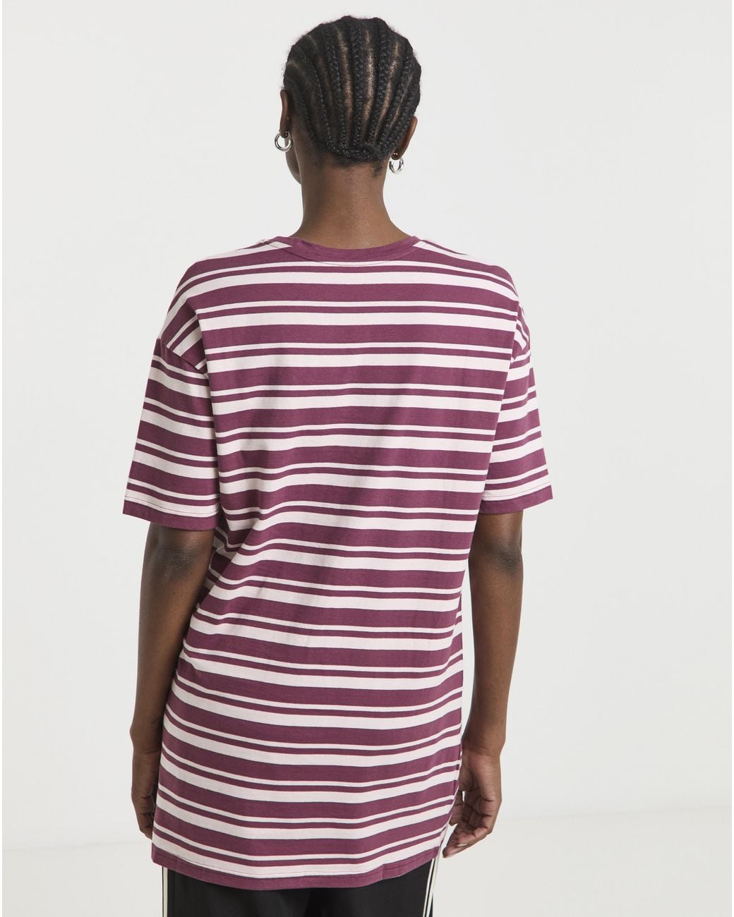 Simply Be Red Stripe Longline Oversized Tee