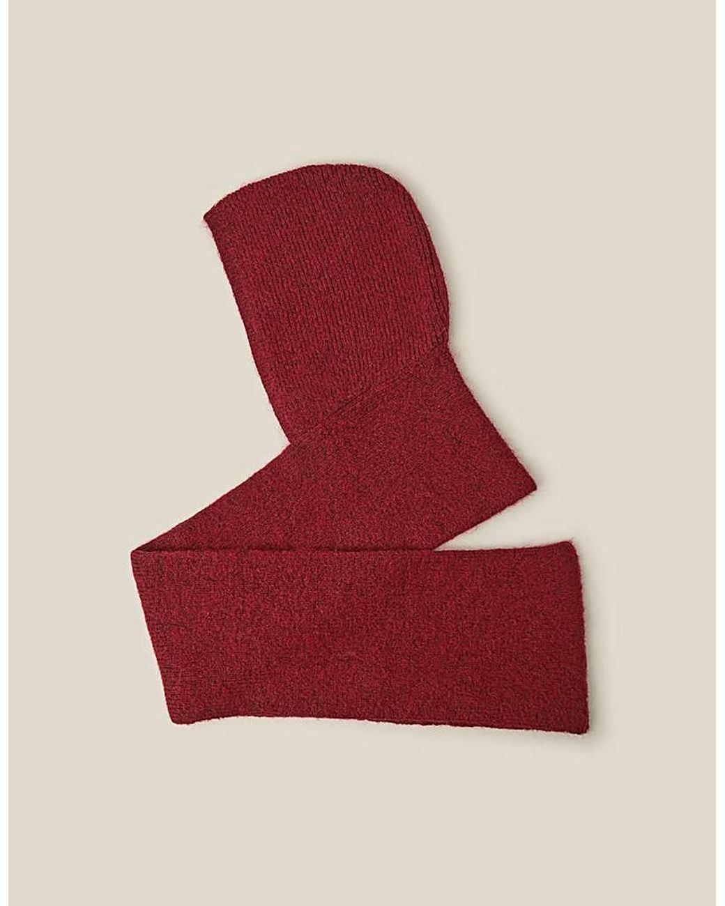 Monsoon Red Tula Hooded Scarf