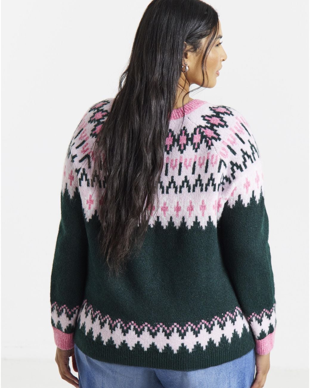 Simply Be Blue Diamante Jumper