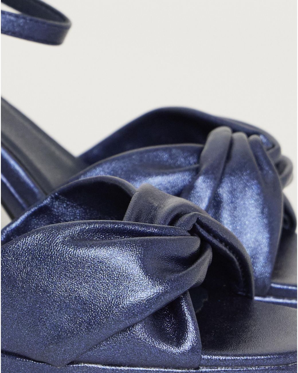 JD Williams Blue Twist Upper Platform Sandal Wide Fit