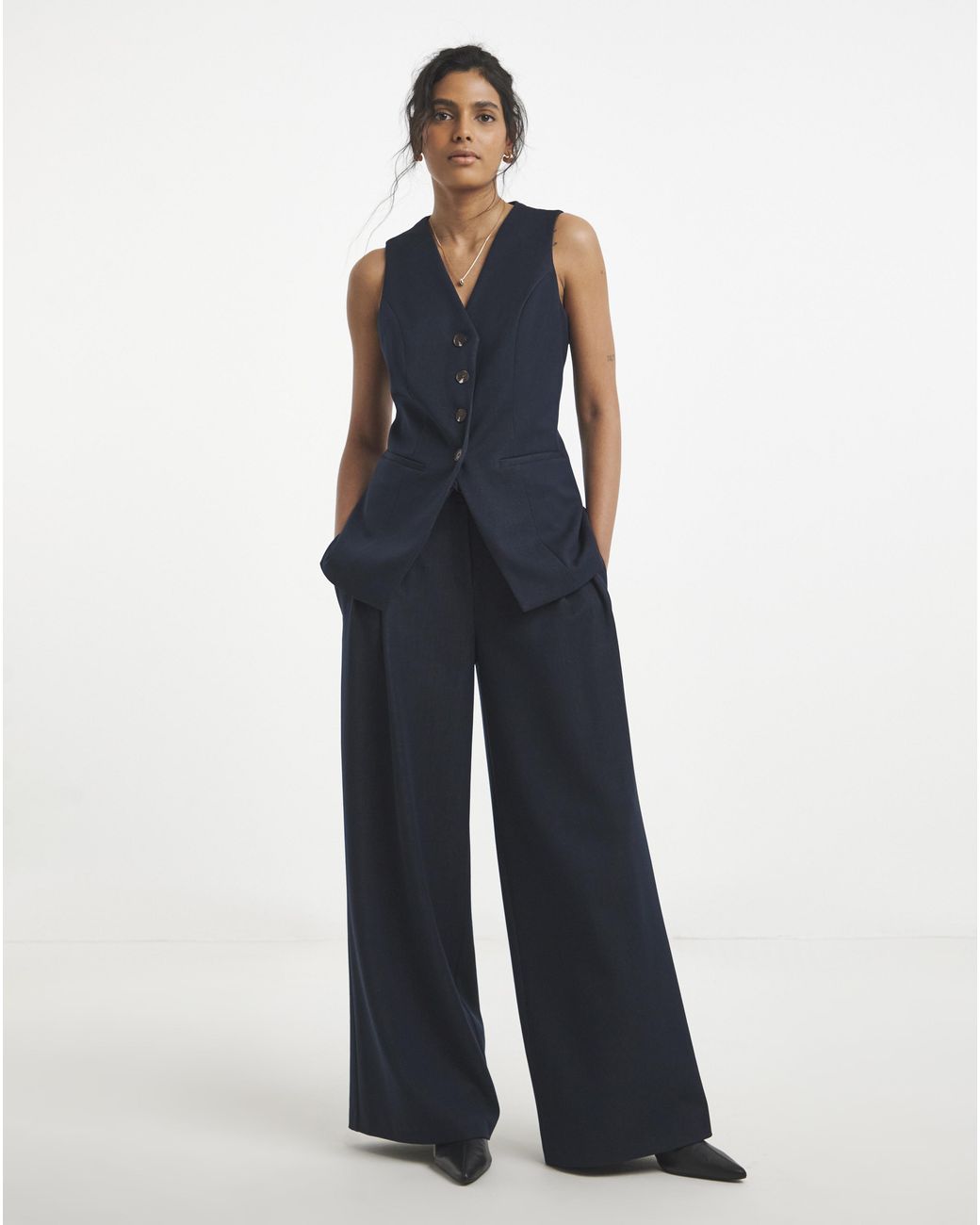 Simply Be Blue Denim Look Waistcoat
