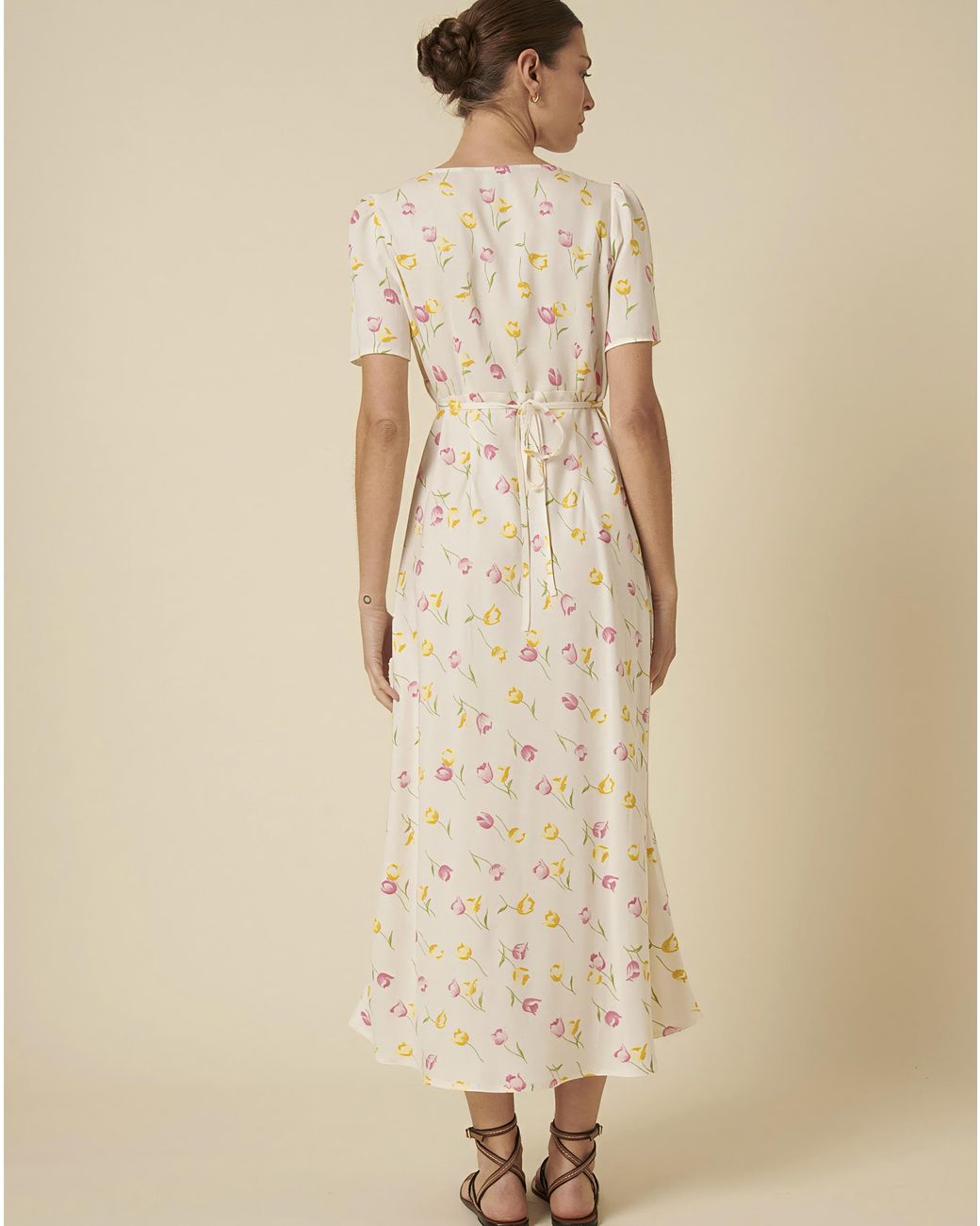 Nobody's Child Natural Midi Dress