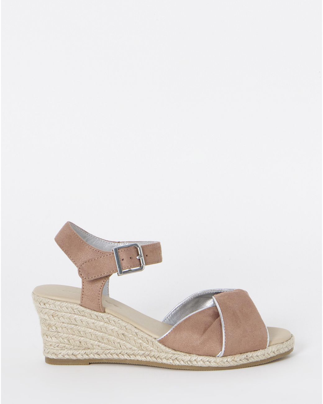 Simply Be Pink Twist Espadrille Sandals Extra Wide