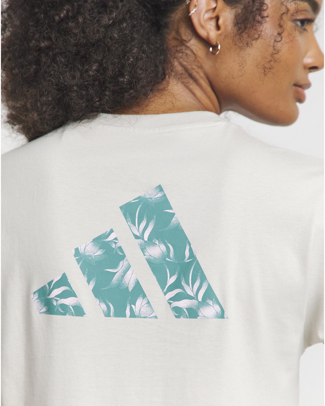 Adidas White Trio Floral T-Shirt