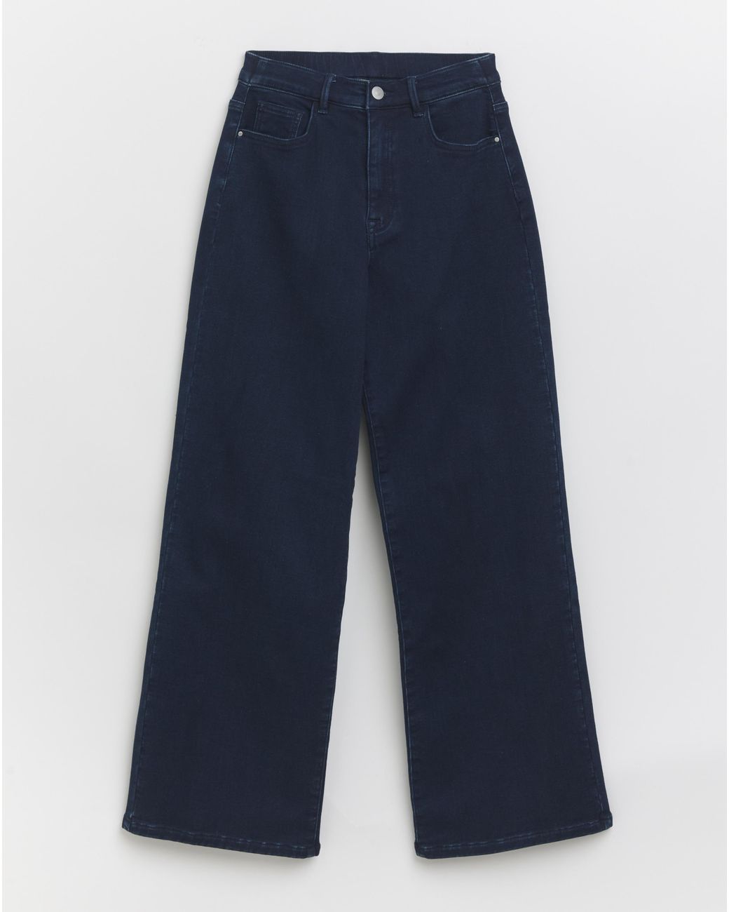 Simply Be Blue Fleece Lined Cosy Wide Leg Jeans