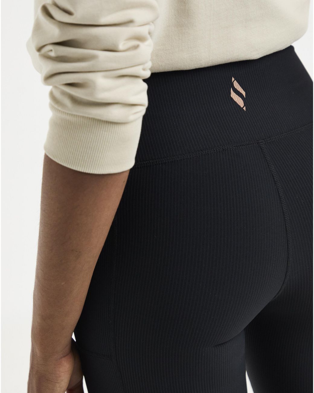 Skechers Black Go Flex Rib 8 Bike Shorts