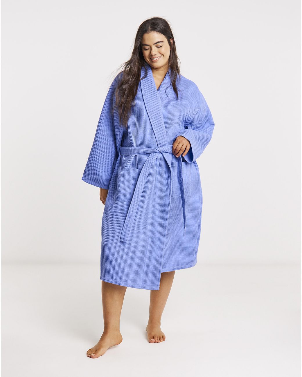 Pretty Secrets Blue Waffle Dressing Gown