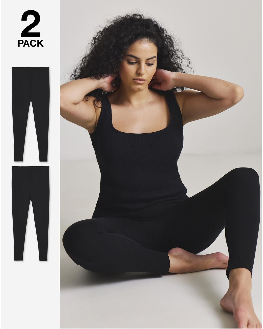 Pretty Secrets Black 2 Pack Thermal Leggings
