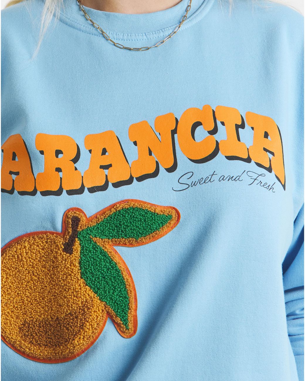 Simply Be Blue Arancia Boucle Sweatshirt
