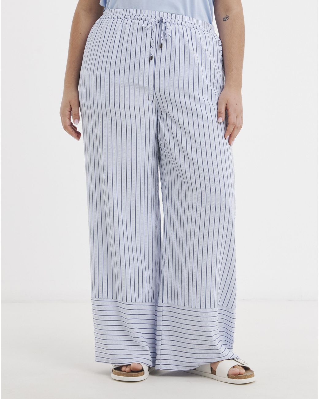 Simply Be Blue Wide Leg Trouser