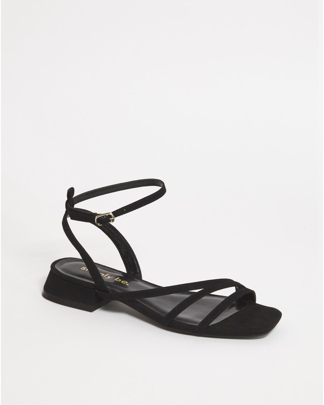 Simply Be White Strappy Flat Sandals Wide