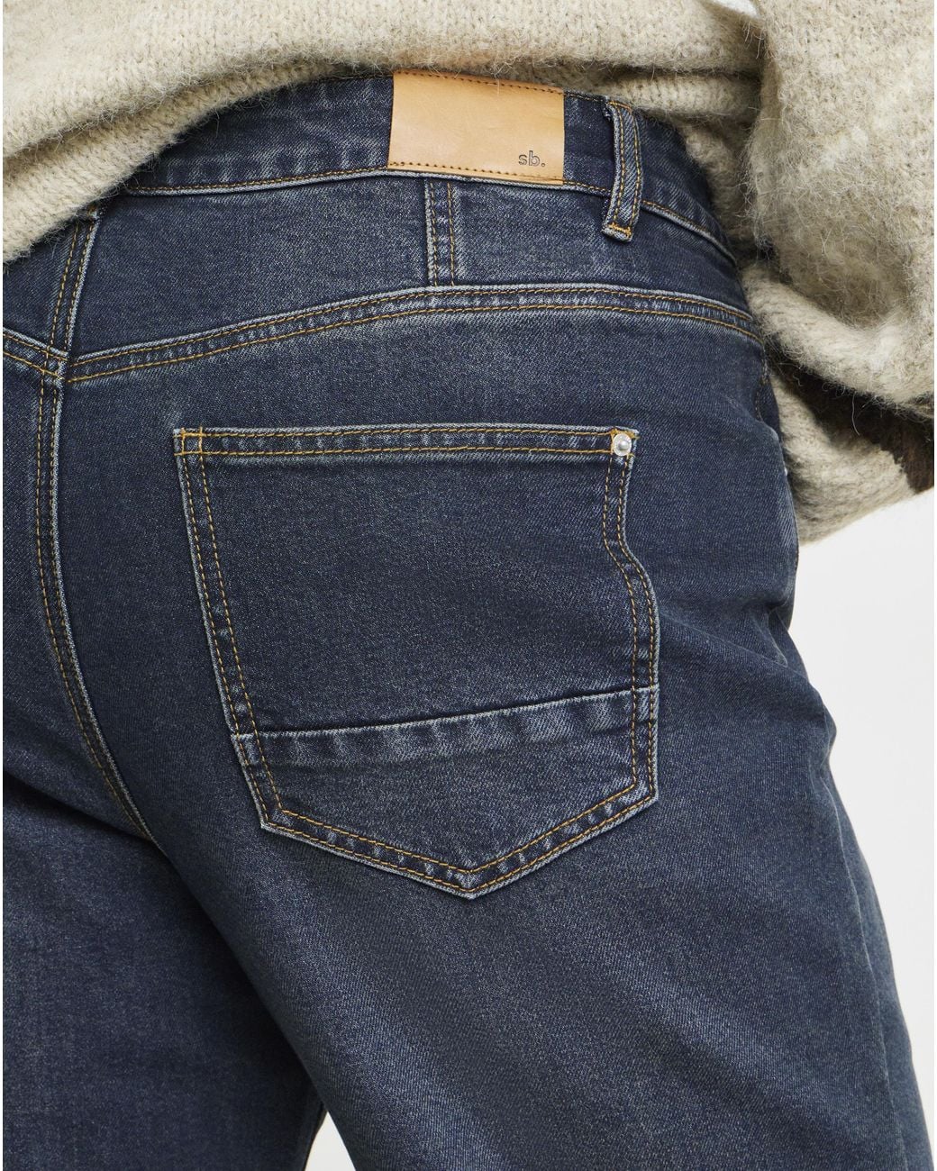 Simply Be Blue Turn Up Straight Wide Leg Jeans