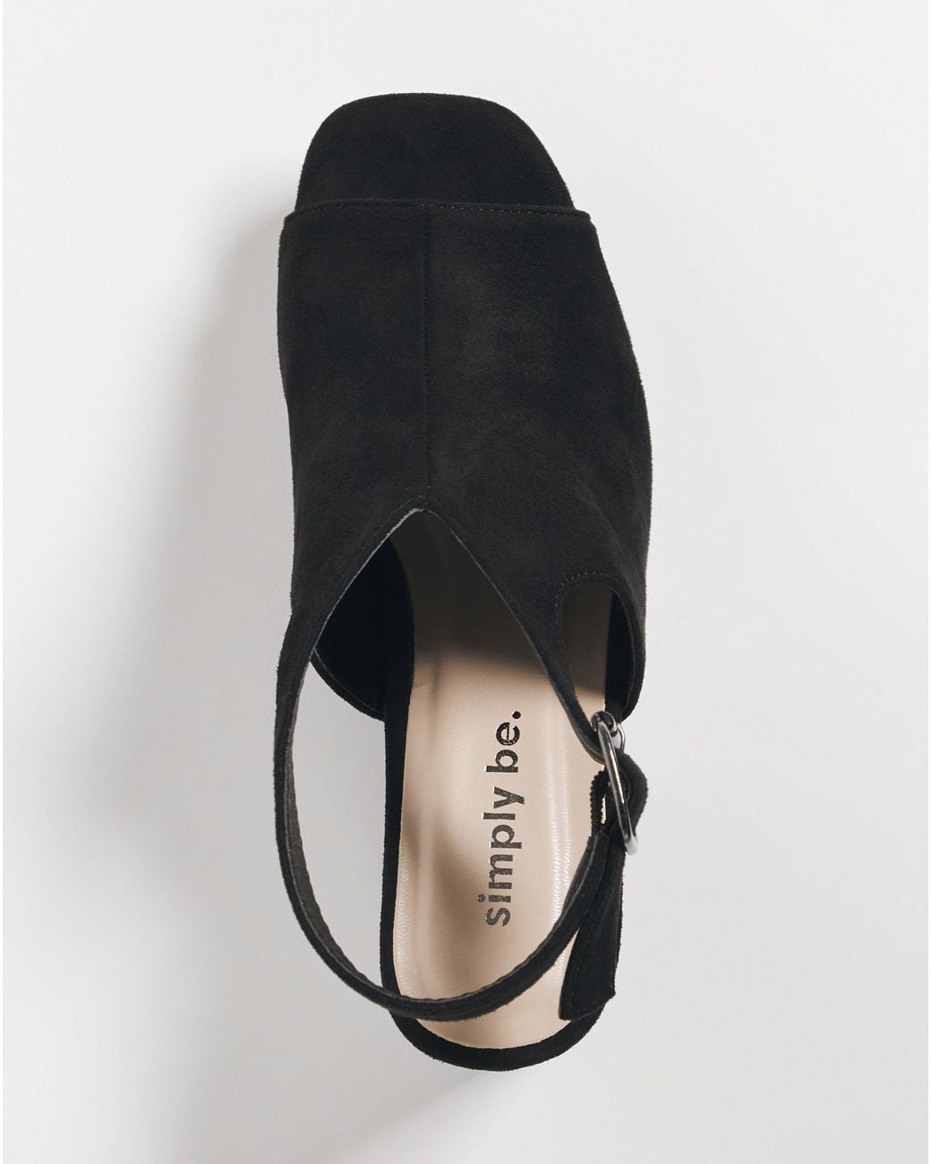 Simply Be Black Scoop Front Shoe Boots Ex Wide