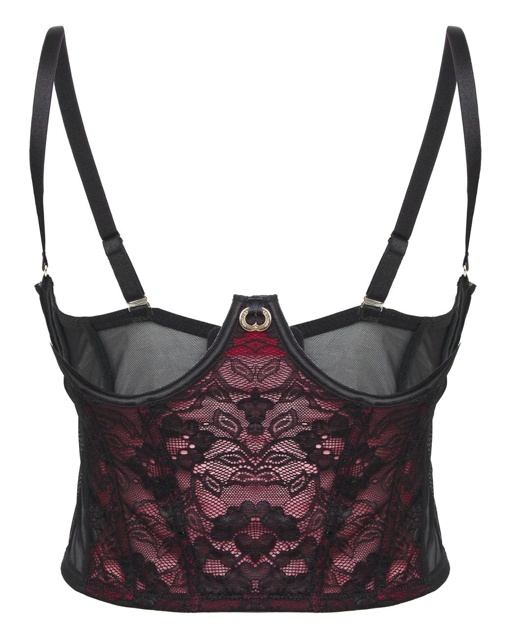 Simply Be Black Cupless Underwire Lace Longline Bra
