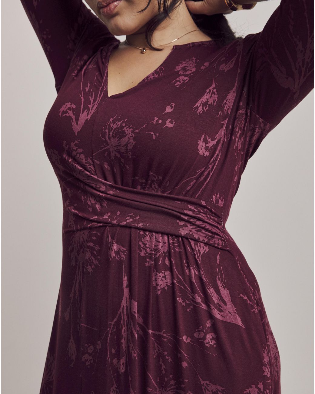 Julipa Red Petite Twist Front Midi Dress
