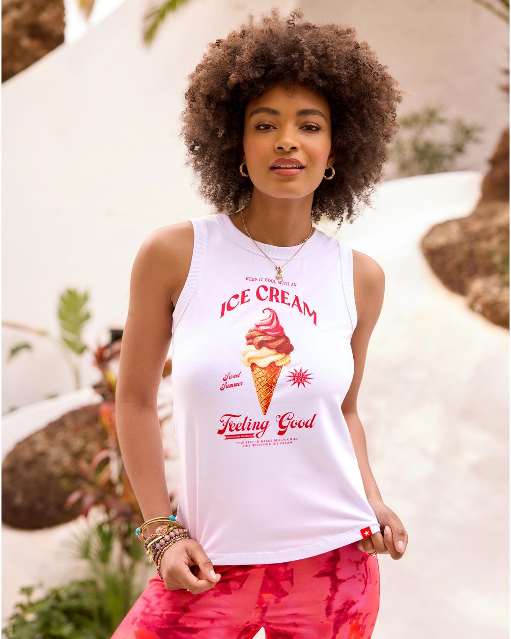 Joe Browns White Ice Cream Days Vest