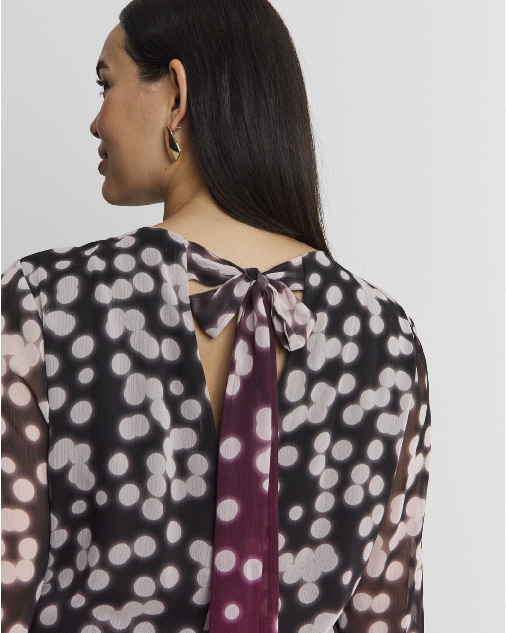 Joanna Hope Brown Chiffon Shift Dress