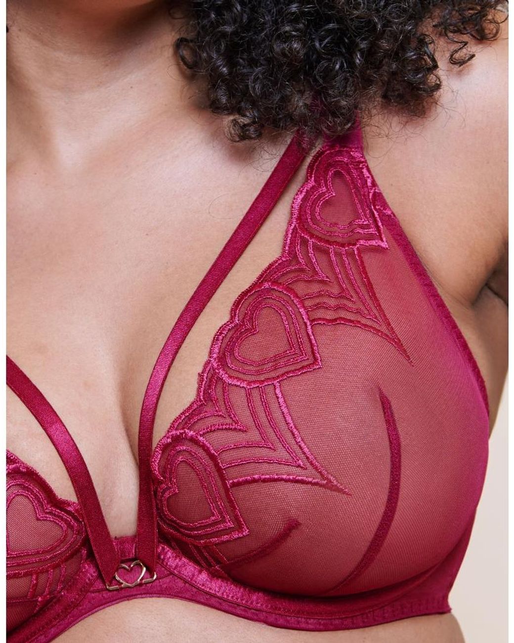 Curvy Kate Red Heartstopper Deep Plunge Bra