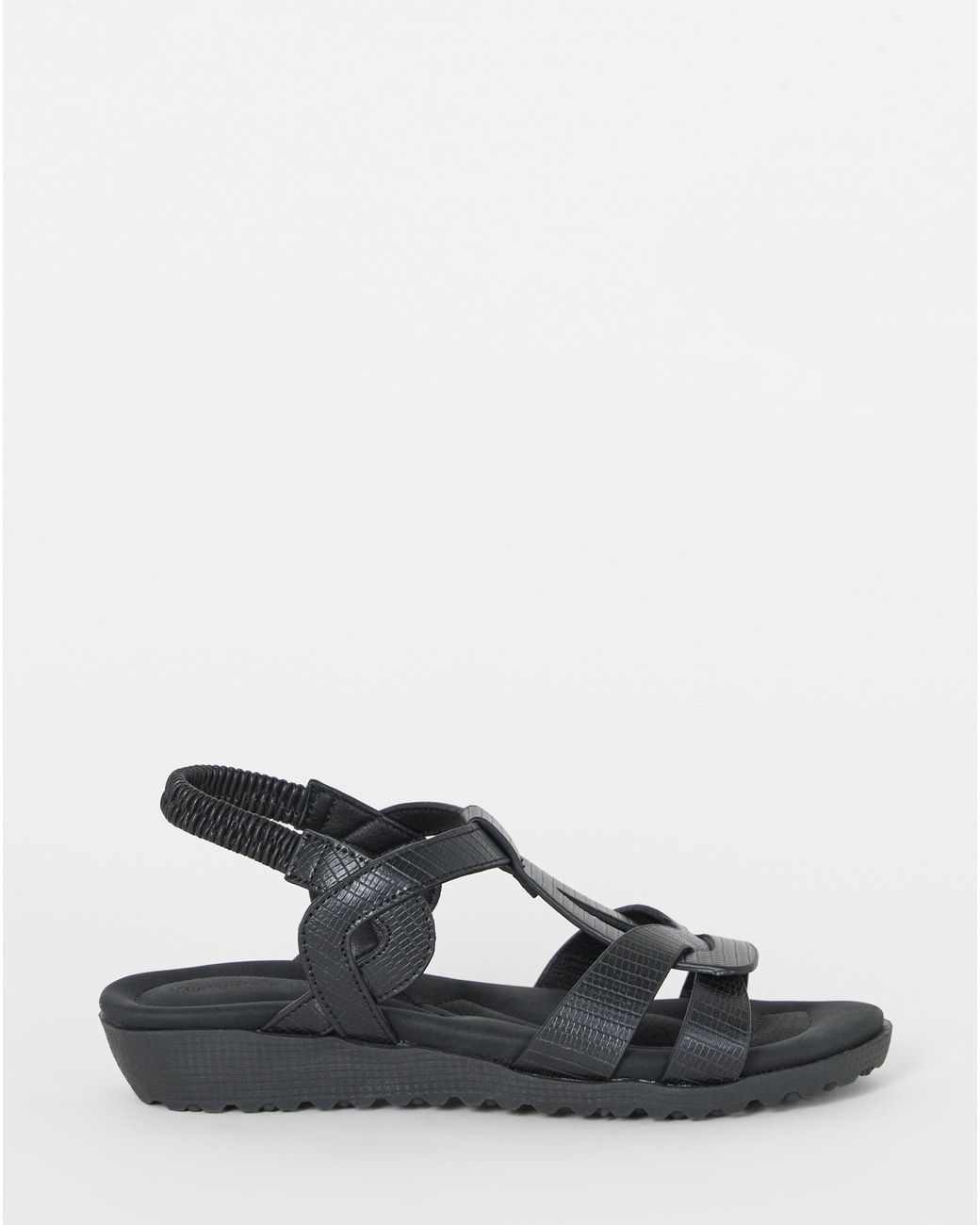 Heavenly Soles White Twist Detail Comfort Sandal Wide