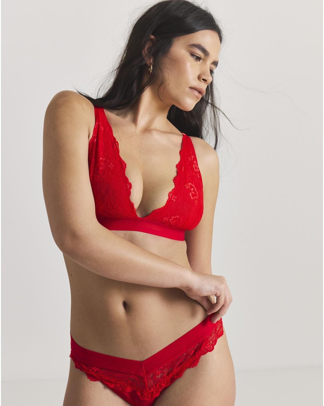 Lemonade Dolls Red Signature Lace Bralette