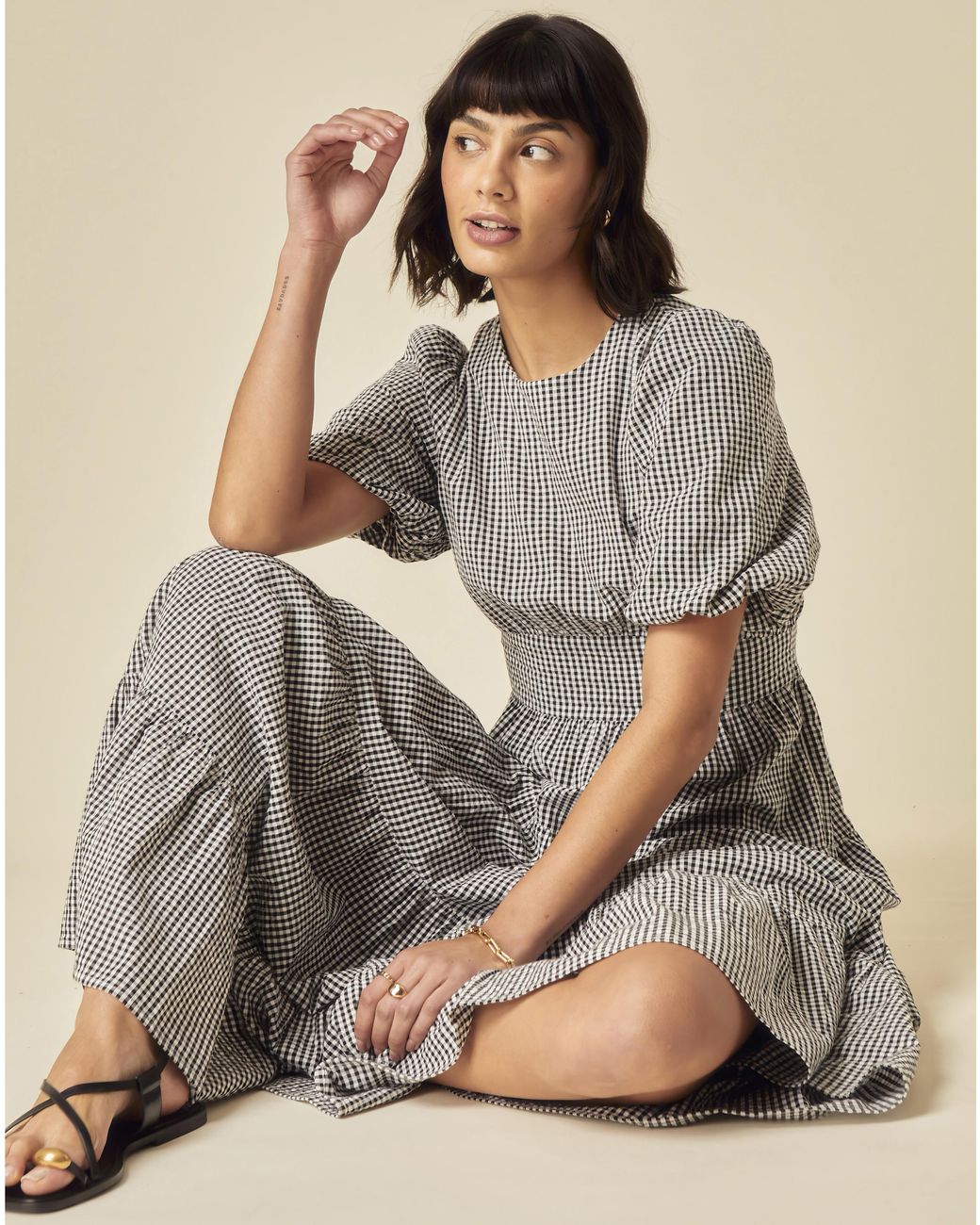 Nobody's Child Gray Ricky Midi Dress
