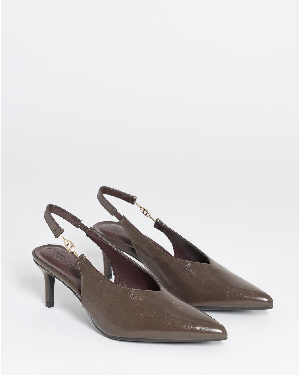 Simply Be Natural Slingback Buckle Kitten Heel Wide