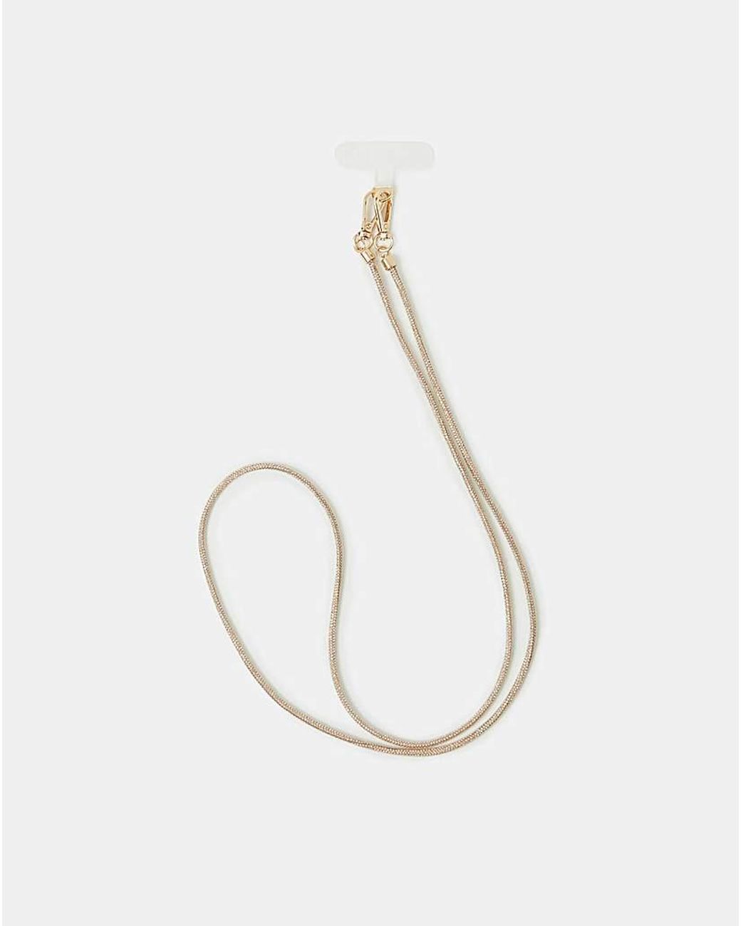 Accessorize White Diamante Phone Strap