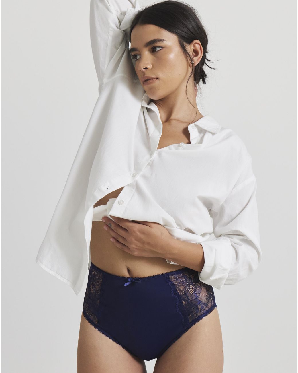 Pretty Secrets White 2 Pack Ella Lace Briefs