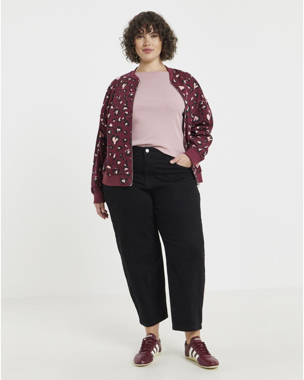 Simply Be Purple Bomber Jacket