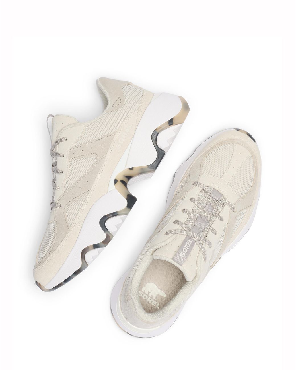 Sorel White Kinetic Array Trainers